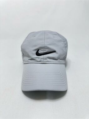 Nike Light Gray Cap with Black Swoosh